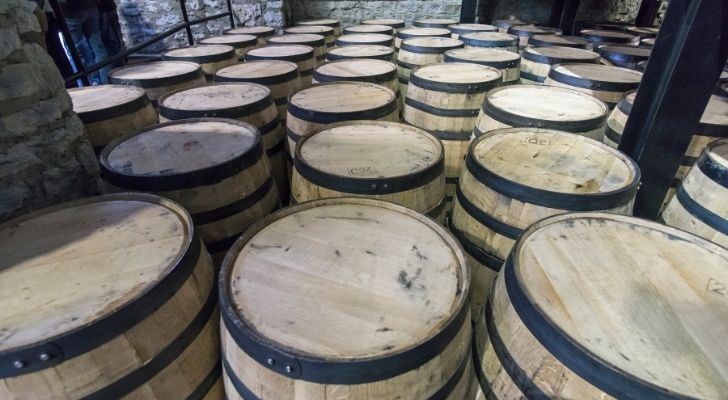 Lots of bourbon barrels