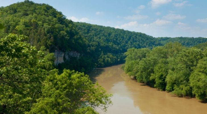 The Kentucky River surrounded by forest land