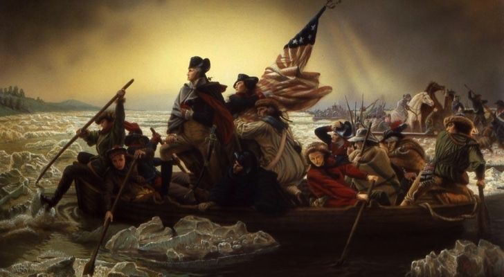 An artist impression of the American Revolution