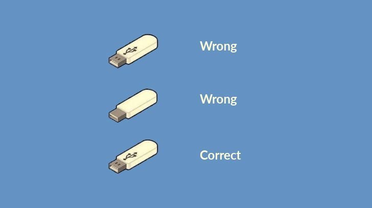 The majority of the people plug in their USB wrong.