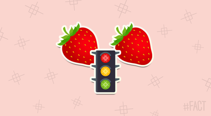 Strawberries can be red, yellow, green or white.